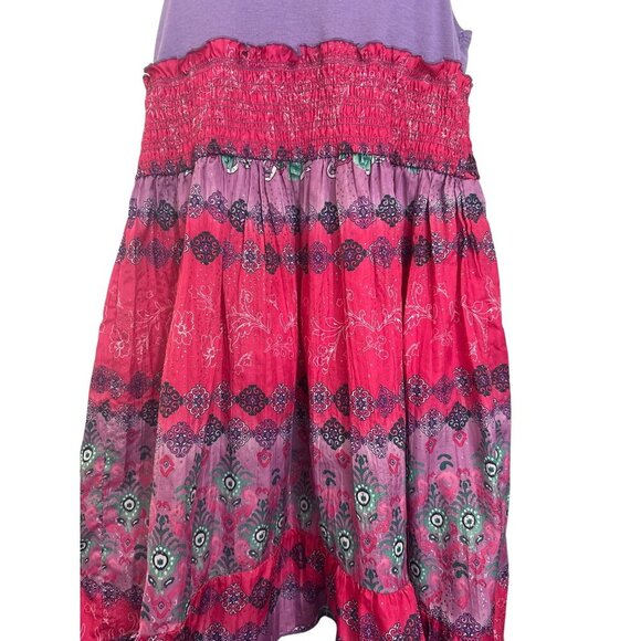 Faded Glory Girls Dress Size S 6-6X High-Low Summer Sleeveless‎ Purple Pink Boho - Picture 3 of 4